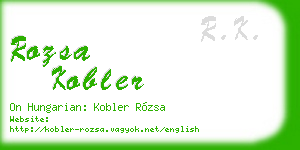 rozsa kobler business card
